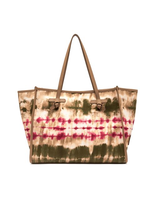 Shopping bag Marcella in tessuto semilucido stampato tye dye Clay GIANNI CHIARINI | BS 6850/COMM FEZVAR.CLAY
